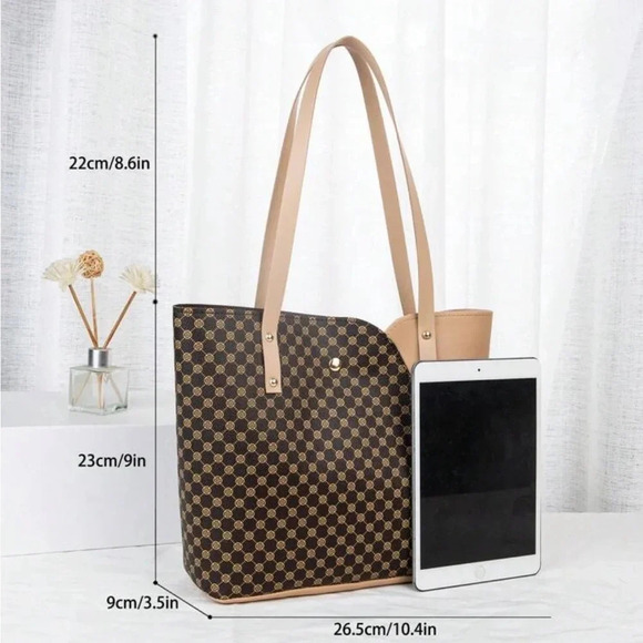 ⚠️Clearance Large Brown Shoulder Tote Bag - Picture 3 of 5